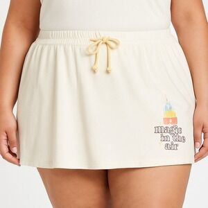 Disney‎ Womens Castle Magic in the Air Cream Skort Organic Cotton Plus Size 1X